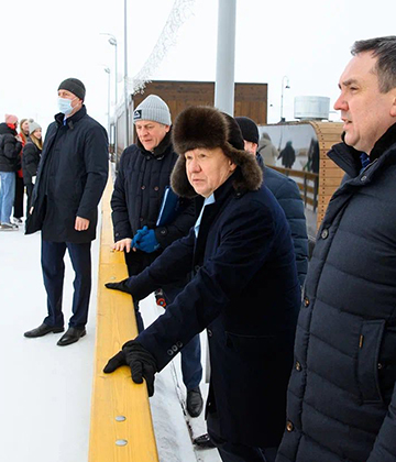The ice skating rink next to the Gazprom Arena will be the biggest in the world!