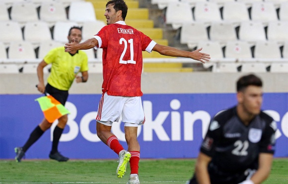 Erokhin scores his second international goal