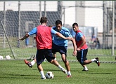 Hulk and Garay hold first training with Zenit since returning from the World Cup