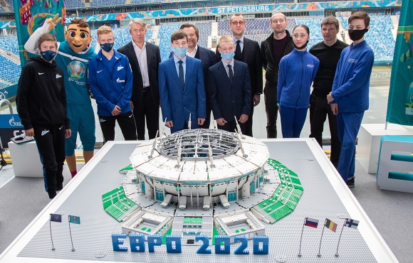 50 days until Euro 2020 celebrated at the Gazprom Arena