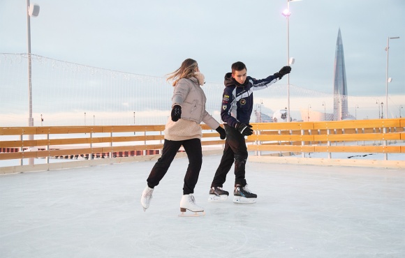 A new ice rink has opened next to the Gazprom Arena