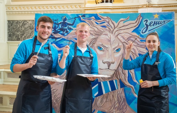 Zenit players took part in a St. Petersburg art festival