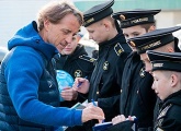 Club Good Deeds: Students from the Nakhimov Naval Academy came to Zenit
